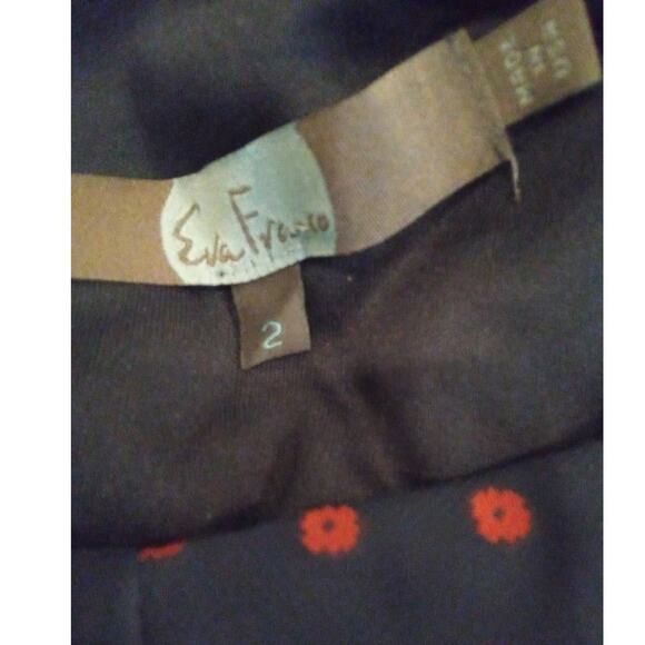 Eva Franco Maryanne Navy Blue Retro Clipdot Ruffle Dress - 2 - Picture 11 of 12